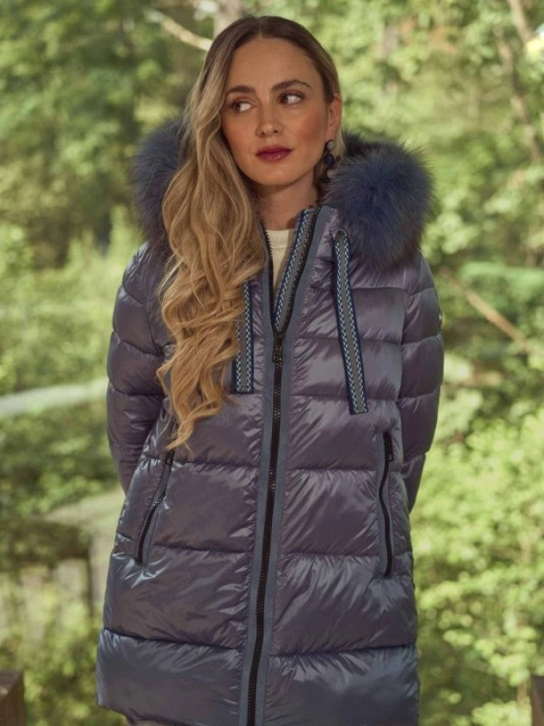 PARKA AZUL PELO NATURAL SERENA