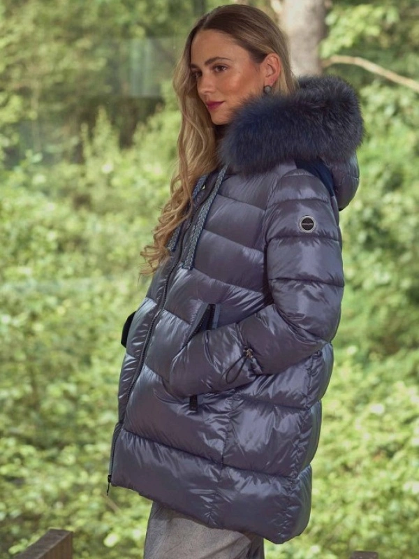 PARKA AZUL PELO NATURAL SERENA