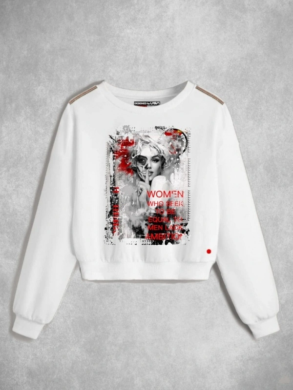 SUDADERA WOMAN DESGASTADA